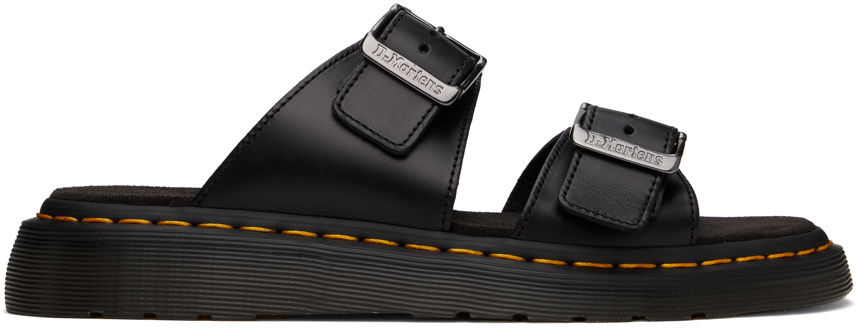 Tenisice i cipele Dr. Martens Black Josef Leather Buckle Slide Sandals Crna | 31570001, 0