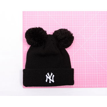 Kapica New Era MLB Double Pom Beanie NY Yankees One Size (56-59 cm) Crna | 60691354, 1