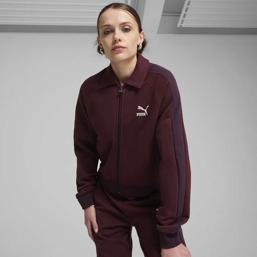 Bomber jakna Puma Women's T7 Track Jacket Tamnocrvena | 626797_44
