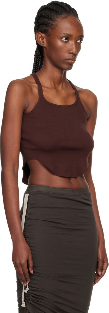 Majica bez rukava Rick Owens DRKSHDW Concordians Basic Rib Tank Top Smeđa | DS02E7100 RN, 1