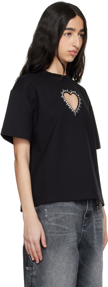 Majica kratkih rukava Area AREA Crystal Heart Cutout Relaxed T-Shirt Bijela | 0000TS0026FA01, 4