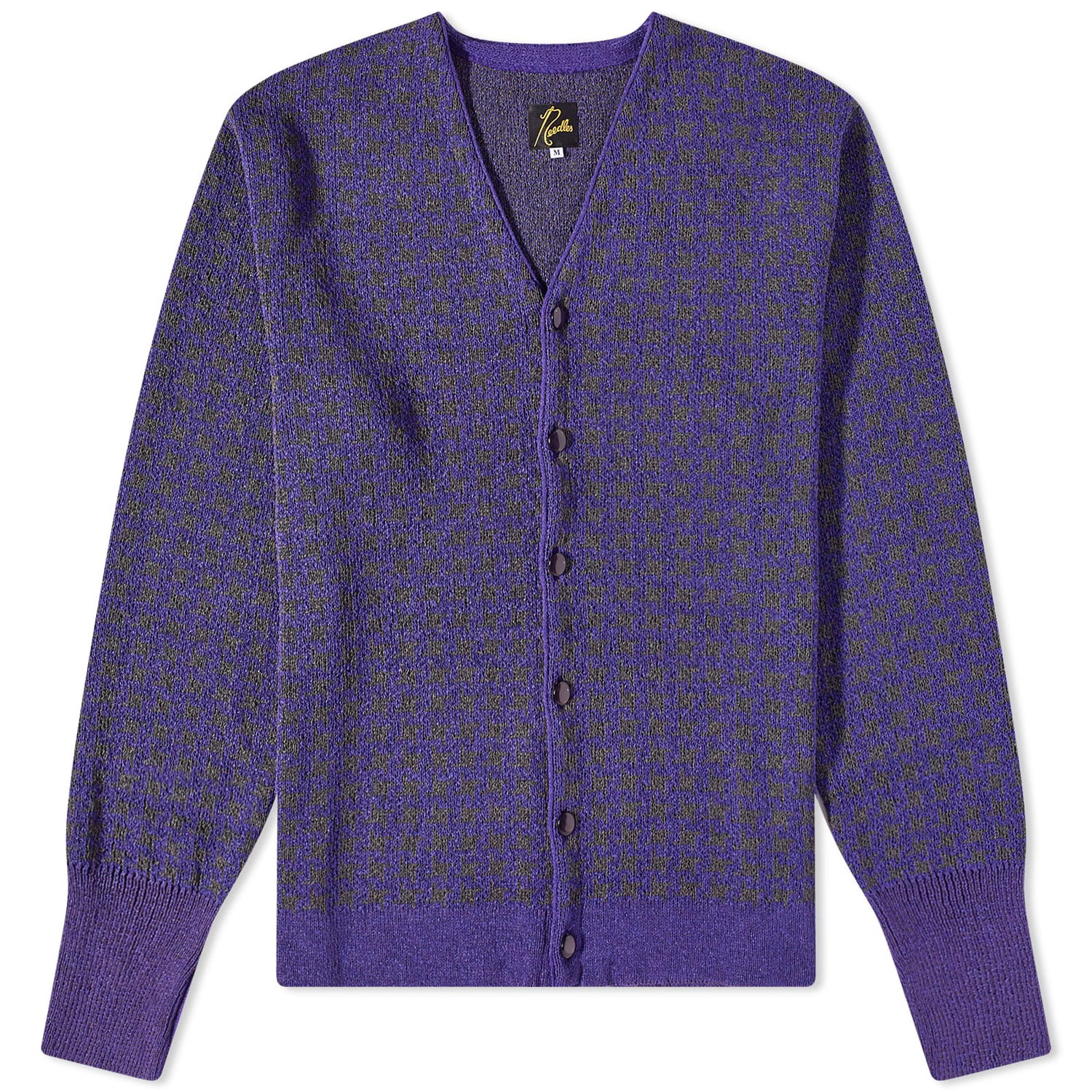 Džemper Needles Houndstooth Cardigan Ljubičasta | MR322-B, 0