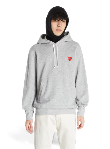 Dukserice Comme des Garçons PLAY Hoodie Siva | AZT170 Gray