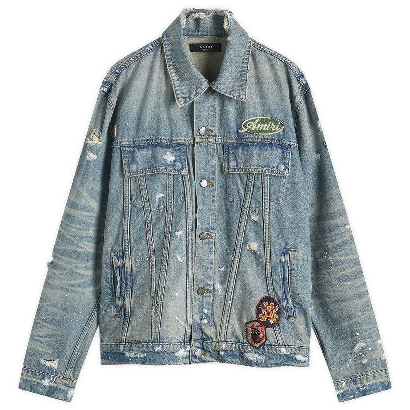 Jakna AMIRI Amiri Vintage Pegasus Trucker Jacket, Size Large Plava | AMDNTR1019-406