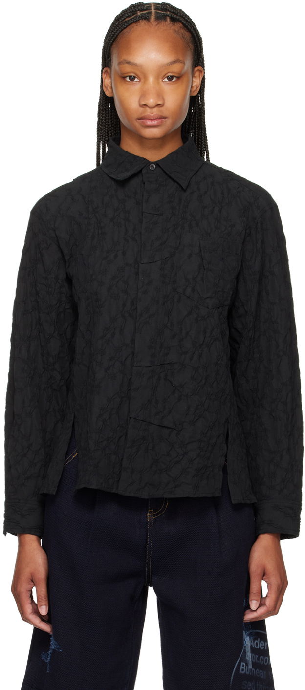 Košulja ADER ERROR Flag Textured Shirt Crna | BN01SSSH0102BK