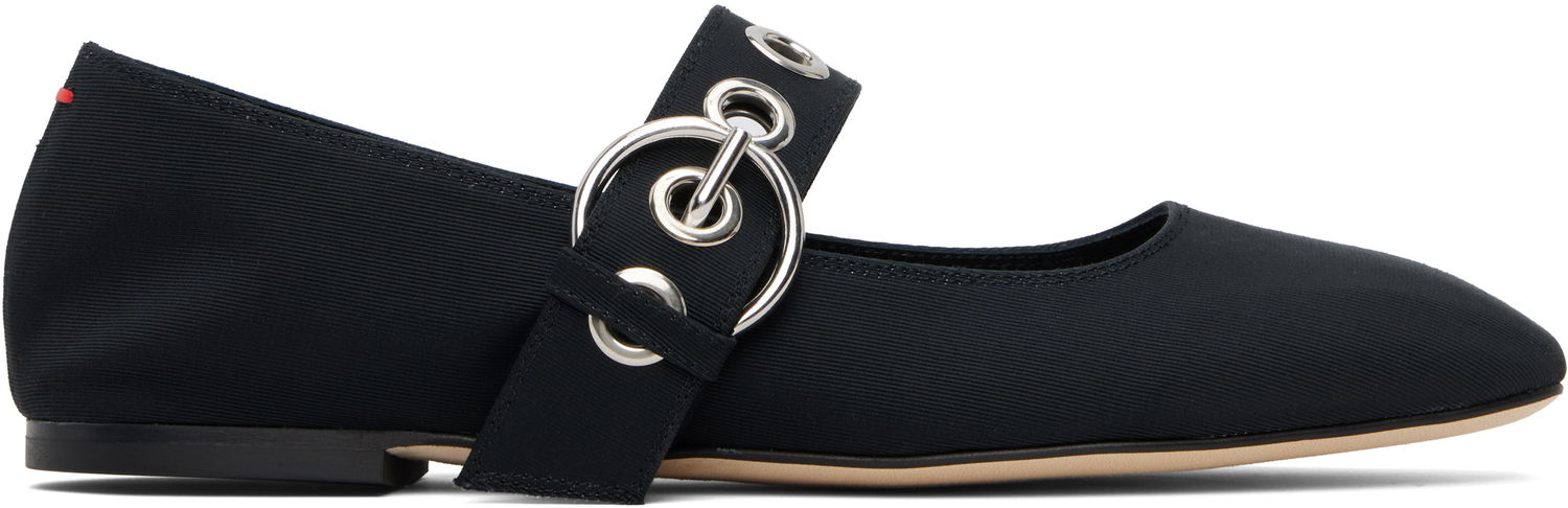 Njega cipela Aeyde Aeyde Uma Eyelet Mary-Jane Ballerina Flats Crna | A11-FL-RKLS08FL159-SS25-800-069, 0