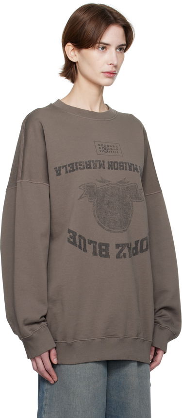 Džemper Maison Margiela MM6 Maison Margiela Printed Sweatshirt Smeđa | SH0GU0023 M25012, 1