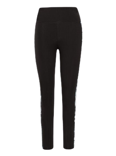 Hlače i traperice adidas Originals Flower Tight Crna | II3192