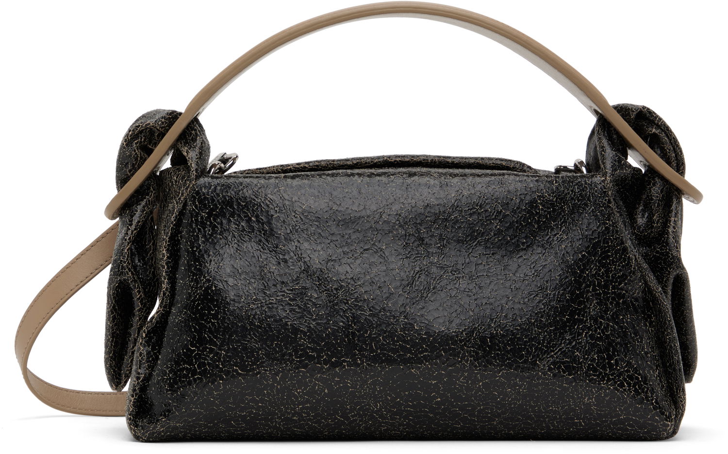Ručna torbica KENZO Black Leather Shoulder Bag Crna | FF52SA818L08, 0
