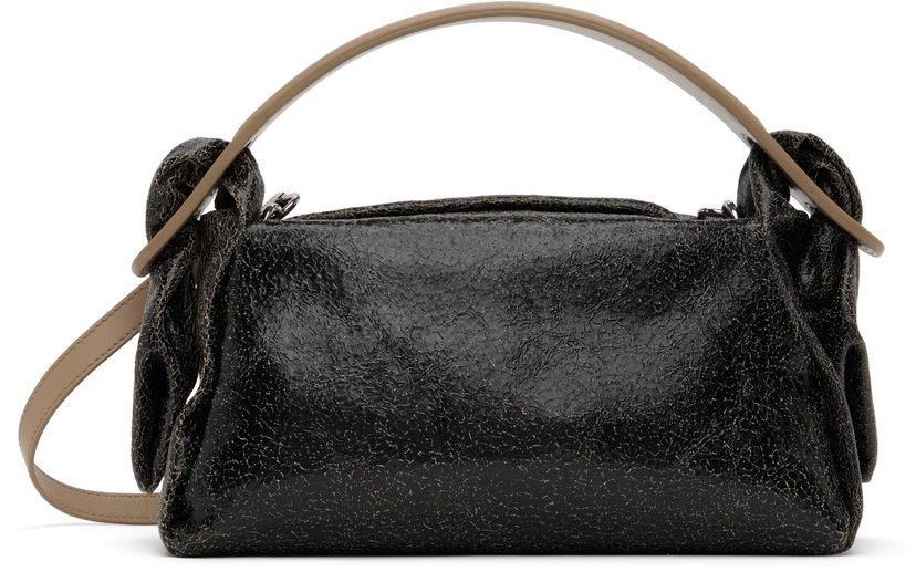 Ručna torbica KENZO Black Leather Shoulder Bag Crna | FF52SA818L08