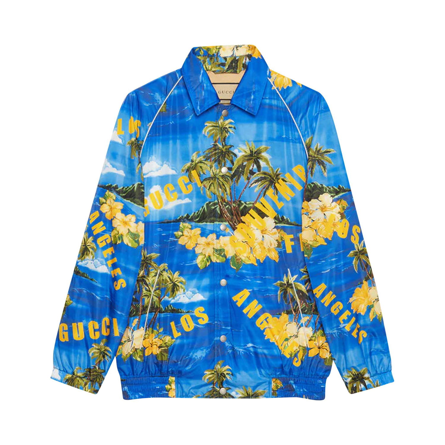 Jakna Gucci Printed Nylon Jacket Plava | 694137 ZAJI0 4216, 1