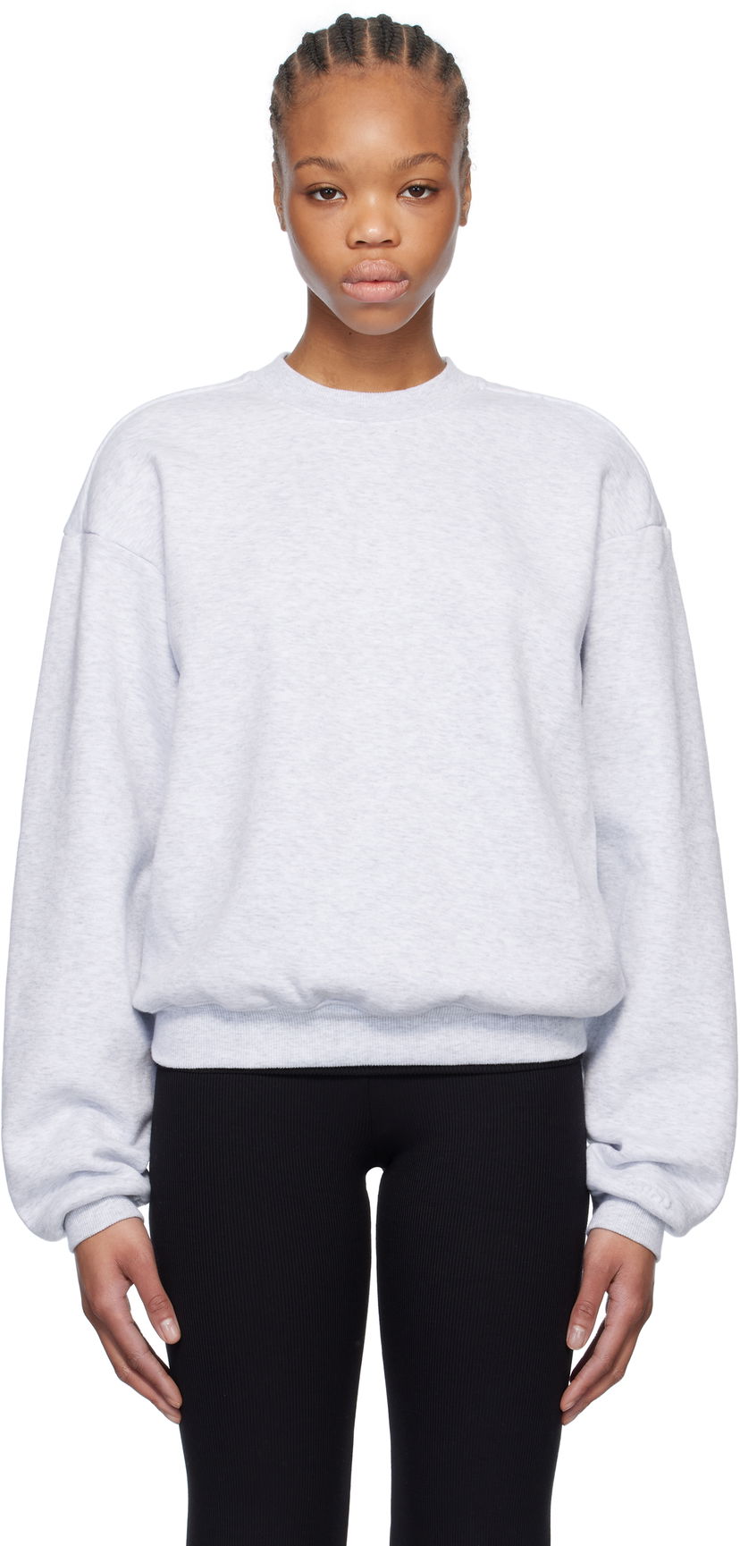 Džemper SKIMS SKIMS Fleece Classic Crewneck Sweatshirt Siva | PL-PLO-8367W