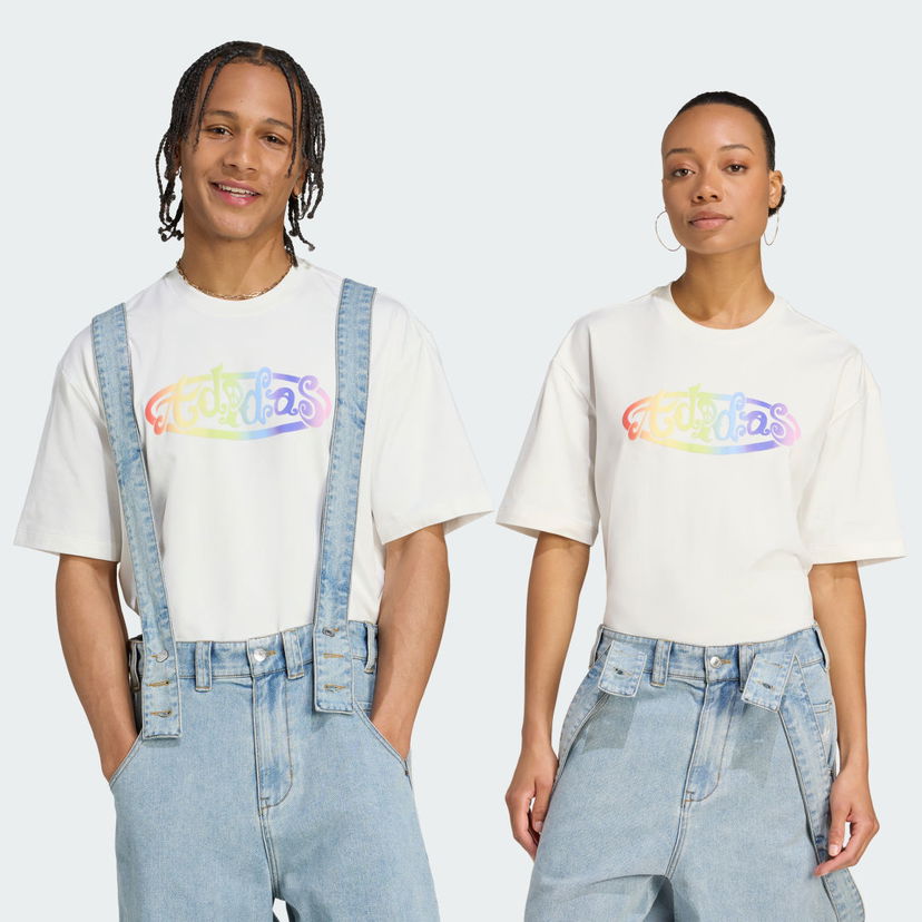 Majica kratkih rukava adidas Performance adidas x Jeremy Scott Pride Graphic Tee Bijela | JY2012