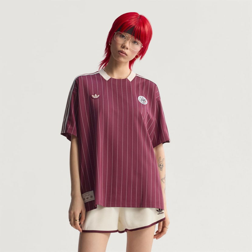 Dres adidas Performance Ajax Amsterdam Terrace Icons Soccer Jersey Tamnocrvena | JM7348
