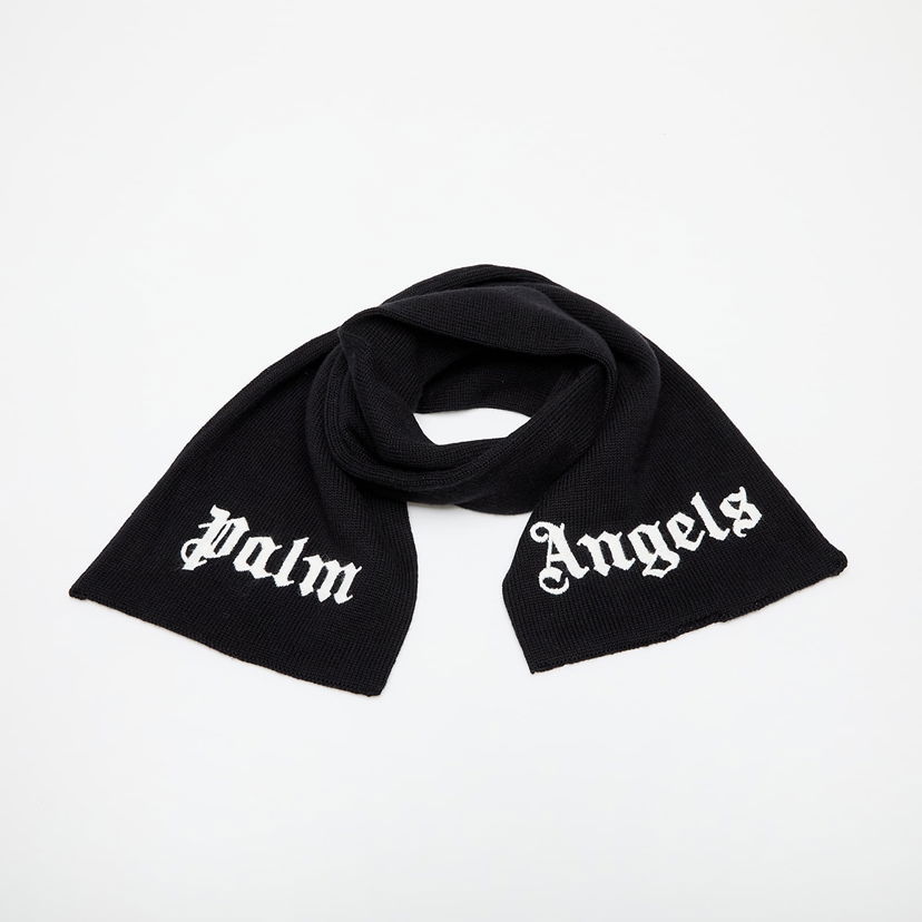 Šal Palm Angels Palm Angels Kids Logo Knit Scarf Crna | PBMA008C99KNI0011001
