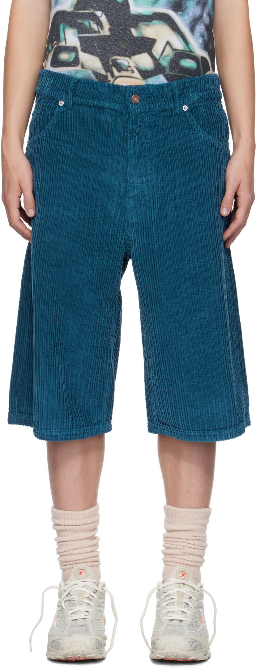 Kratke hlače ERL Corduroy Shorts Plava | ERL09P007