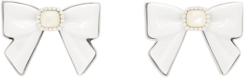 Naušnice SHUSHU/TONG SHUSHU/TONG YVMIN Edition Bowknot Nacre Earrings Bijela | 25622WHT00DN2