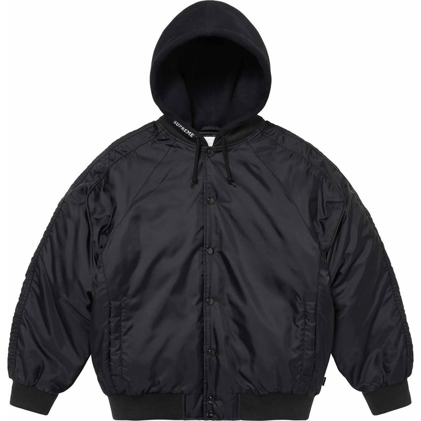 Bomber jakna Supreme Hooded Stadium Jacket Crna | SUP-SS24-224