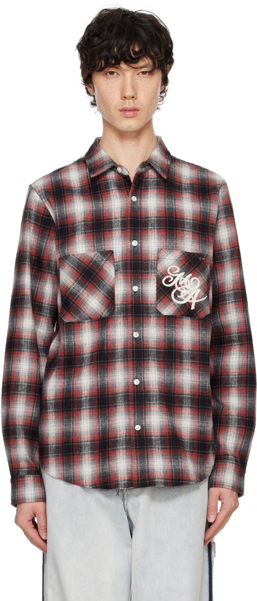 Košulja AMIRI Amiri Swirl Flannel Shirt Crvena | AMSTFL1007