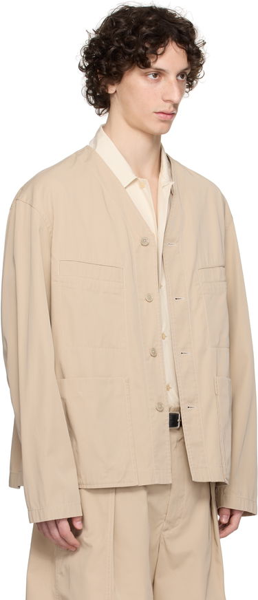 Košulja LEMAIRE Lemaire Collarless Overshirt Bež | OV1011 LF1352, 4