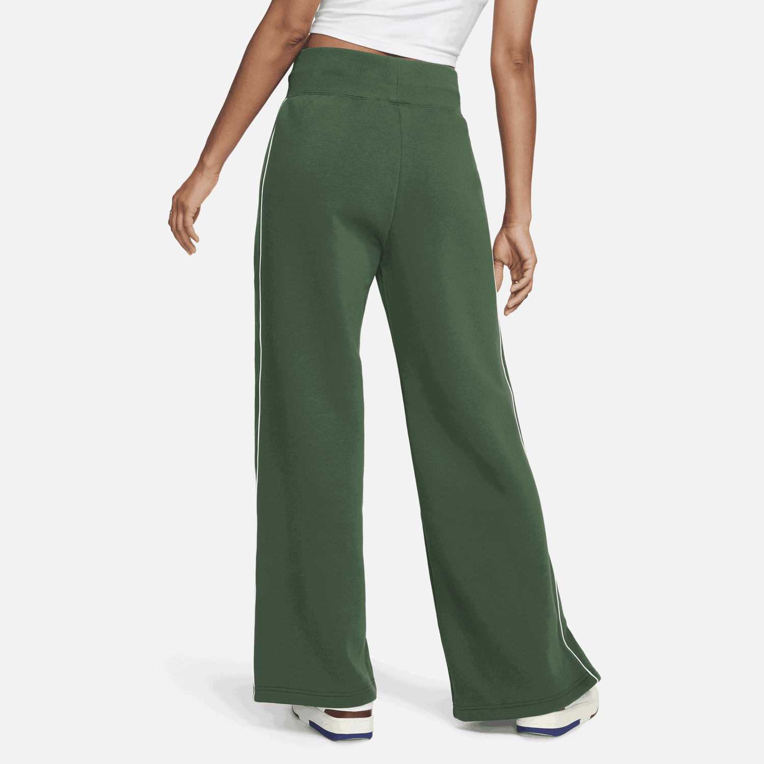 Trenirka Nike Sportswear Phoenix Fleece High-Waisted Open-Hem Tracksuit Bottoms Zelena | FV4972-323, 1