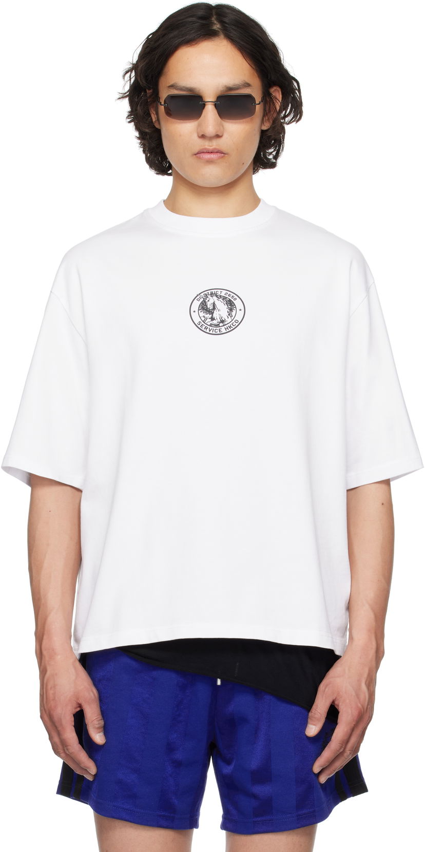 Majica kratkih rukava Han Kjøbenhavn Han Kjobenhavn 'Officer' Print Oversized T-Shirt Bijela | M-134365
