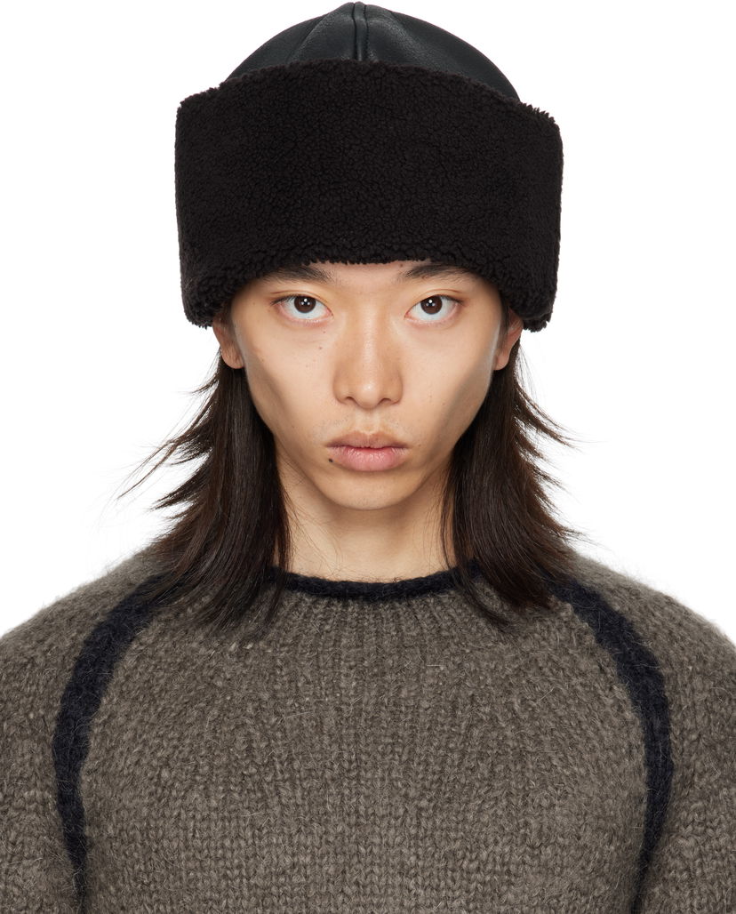 Šešir OUR LEGACY Our Legacy Blizzard Faux-Fur Trapper Hat Crna | A4258BD