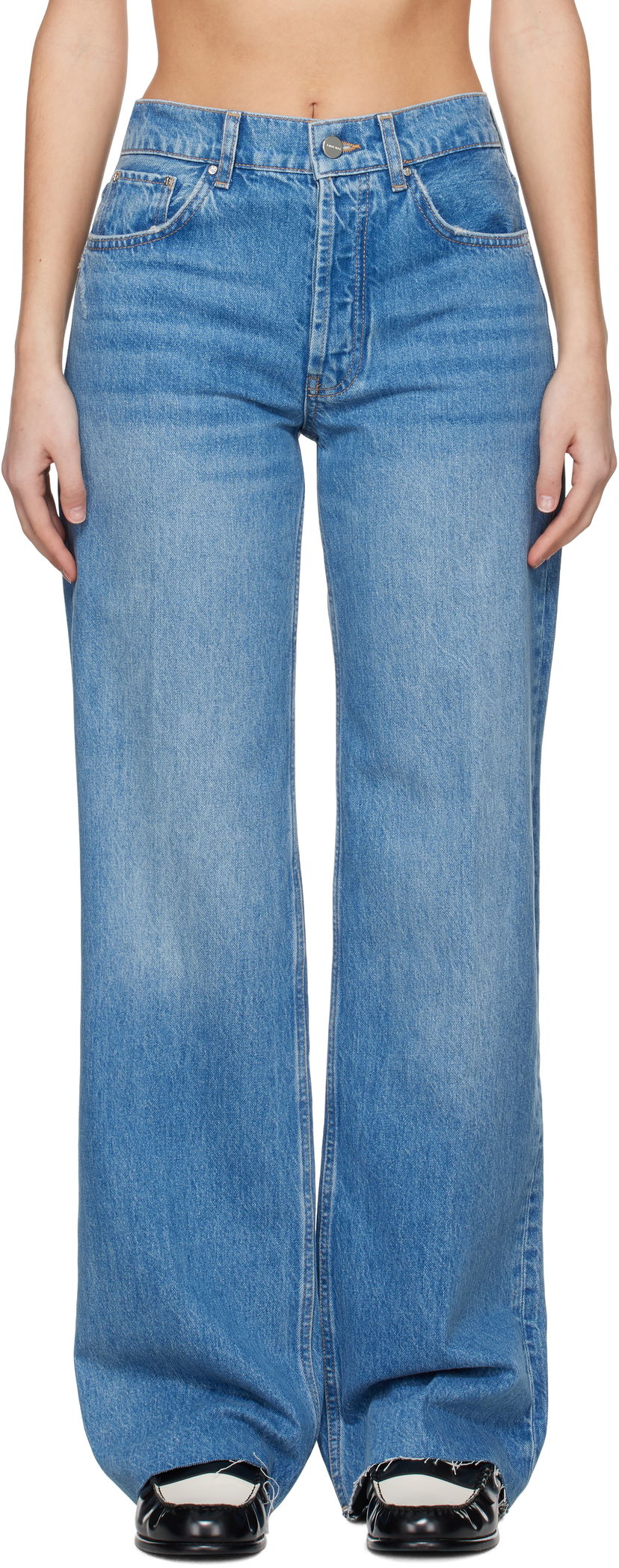 Jeans Anine Bing Anine Bing Hugh Wide-Leg Jeans Plava | A-06-7135-447