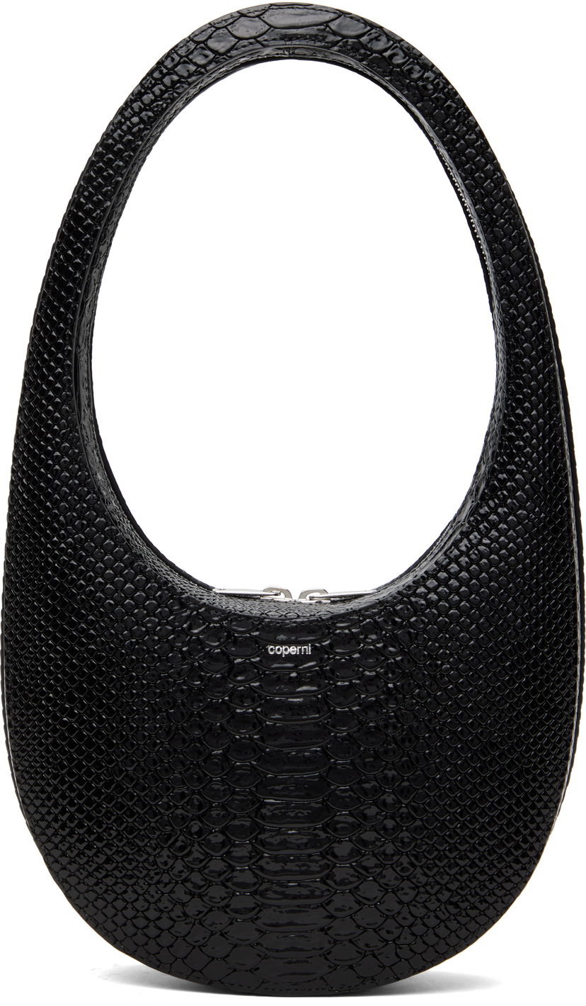 Ručna torbica Coperni Coperni Python Embossed Swipe Bag Crna | COPBA01F6047