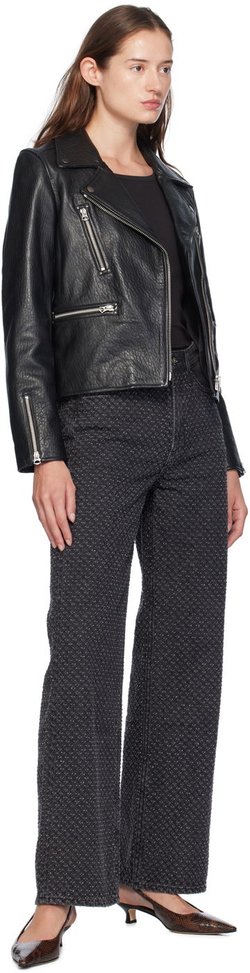 Jakna rag & bone rag & bone Arrow Leather Jacket Crna | WAW24F2012BU12, 3