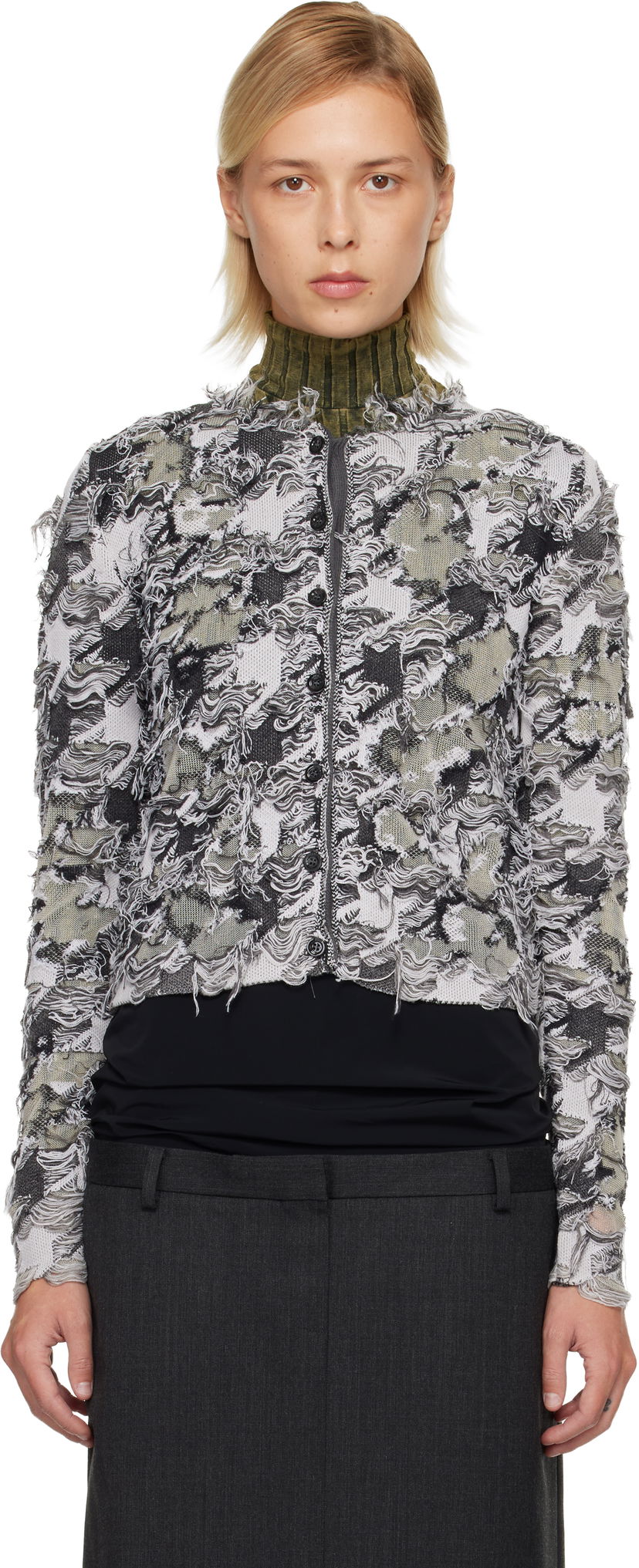 Džemper Diesel Shredded Knit M-Sibylla Cardigan Višebojno | A21465 0LKDQ