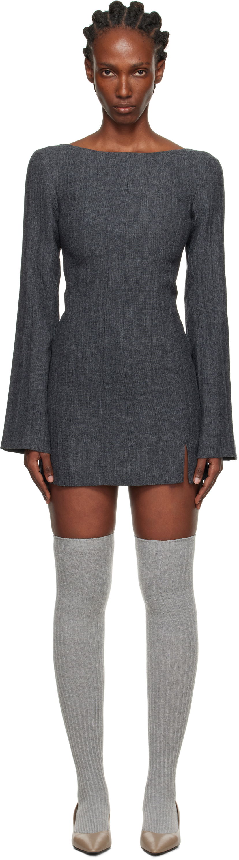 Haljina OUR LEGACY Our Legacy Firm Mini Dress Siva | W4257FS