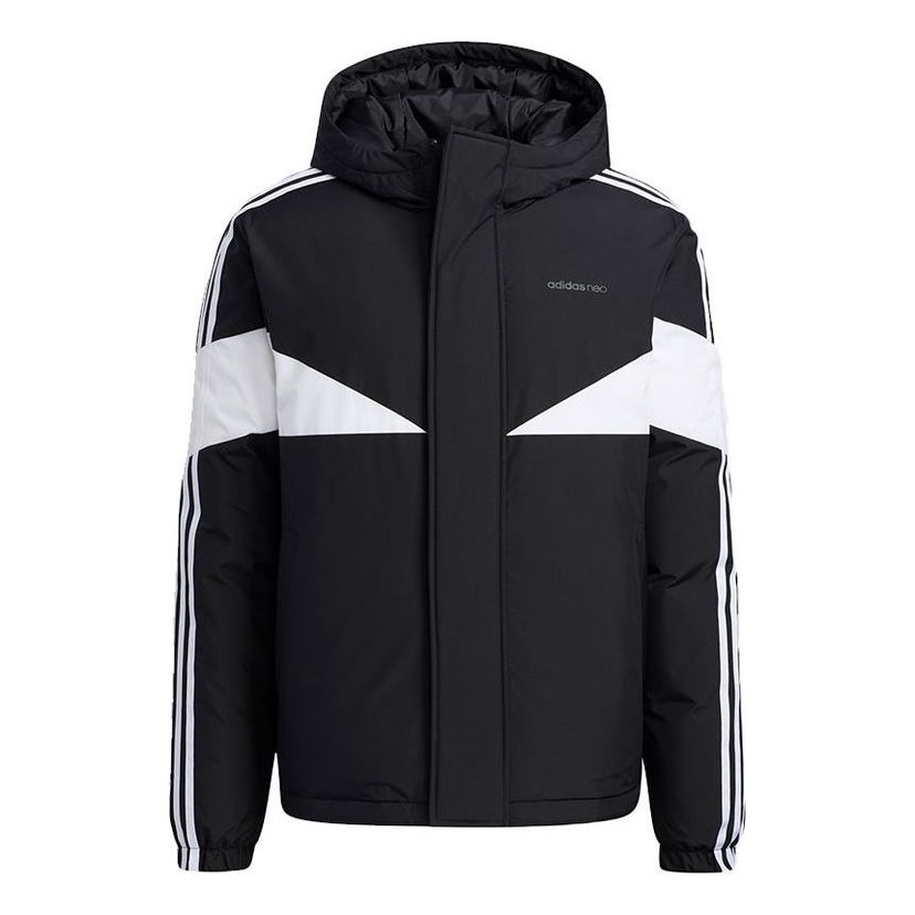Parka adidas Originals Colorblock Stripe Down Puffer Jacket Crna | H45243