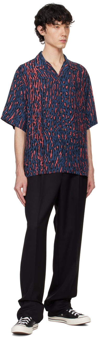 Košulja WACKO MARIA WACKO MARIA Leopard Print Short Sleeve Shirt Plava | 24FWE-WMS-HI01, 3