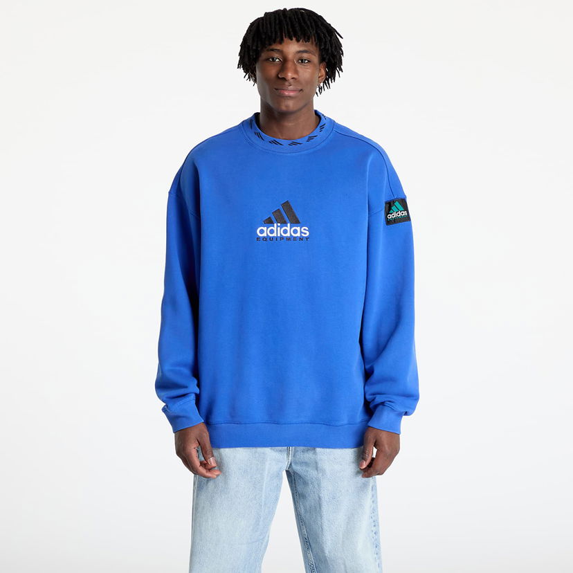 Dukserice adidas Performance adidas Equipment Wash Crewneck Sweatshirt Plava | JC8223