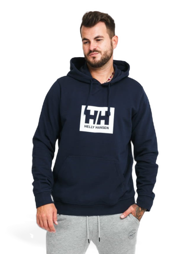 Dukserice Helly Hansen Box Hoodie Tamnoplava | 53289 598