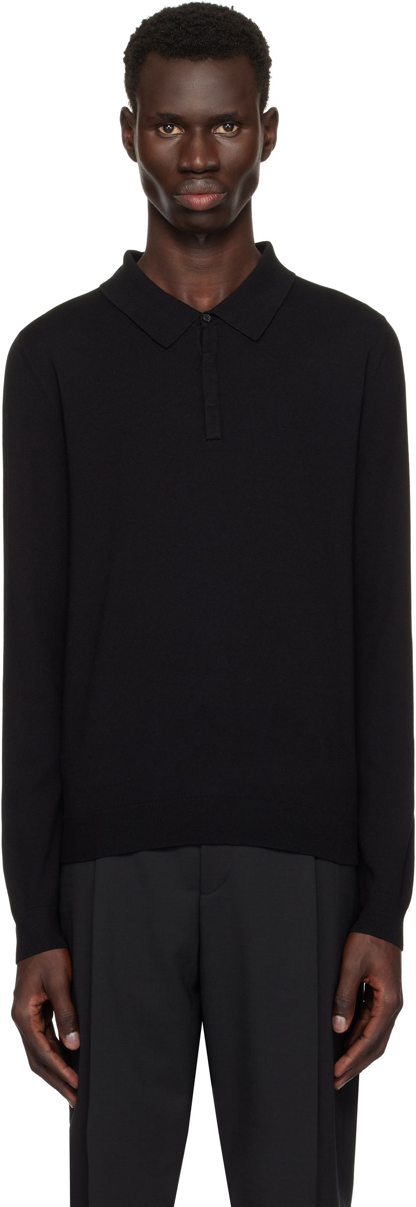 Polo majica BOSS Hugo Slim-Fit Concealed Placket Polo Crna | 50532050