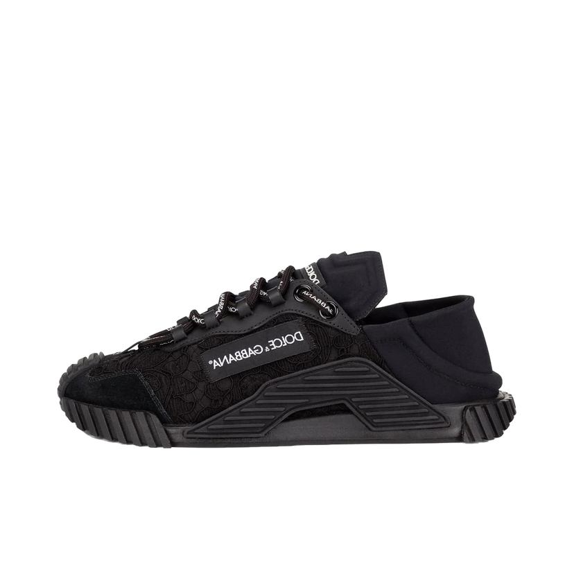 Tenisice i cipele Dolce & Gabbana NS1 Low Top Black Lace W Crna | CK1837AX37280999