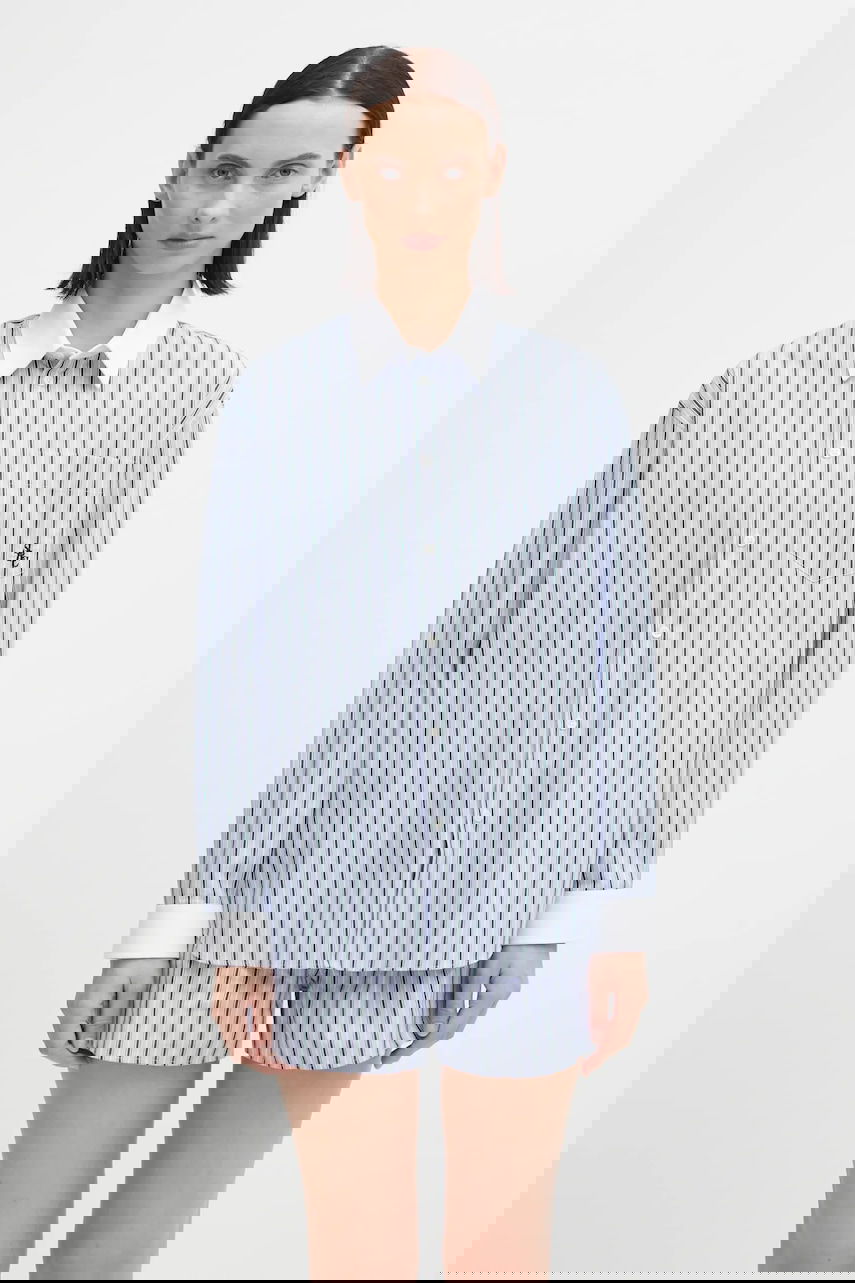 Košulja Sporty & Rich Src Oversized Striped Shirt with Classic Collar Višebojno | SI019621302MU02, 0