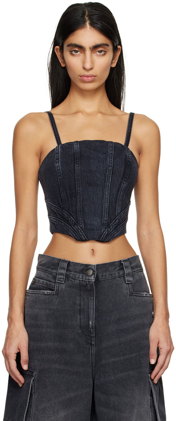 Majica bez rukava AMIRI Faded Tank Top Crna | PS24WDF007
