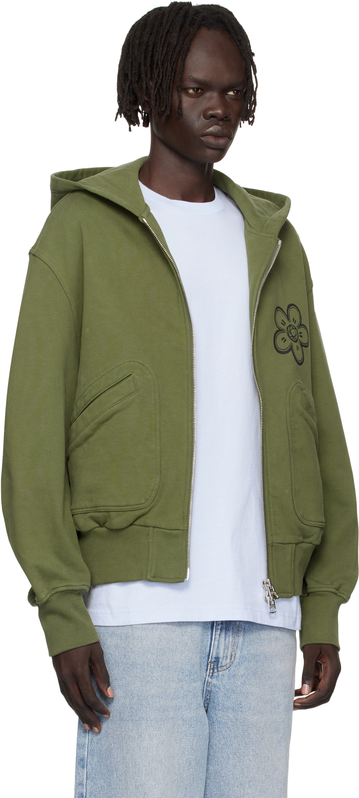 Dukserice KENZO Kenzo Paris Futura 2000 Edition Boxy Full-Zip Hoodie Zelena | FF65HO5514MT, 1