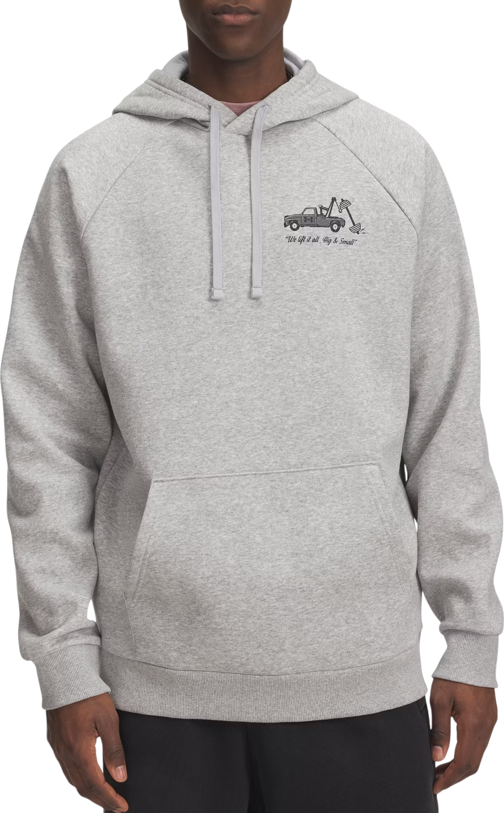 Dukserice Under Armour Rival Fleece Tow Truck Barbell Graphic Hoodie Siva | 6003955-011, 0