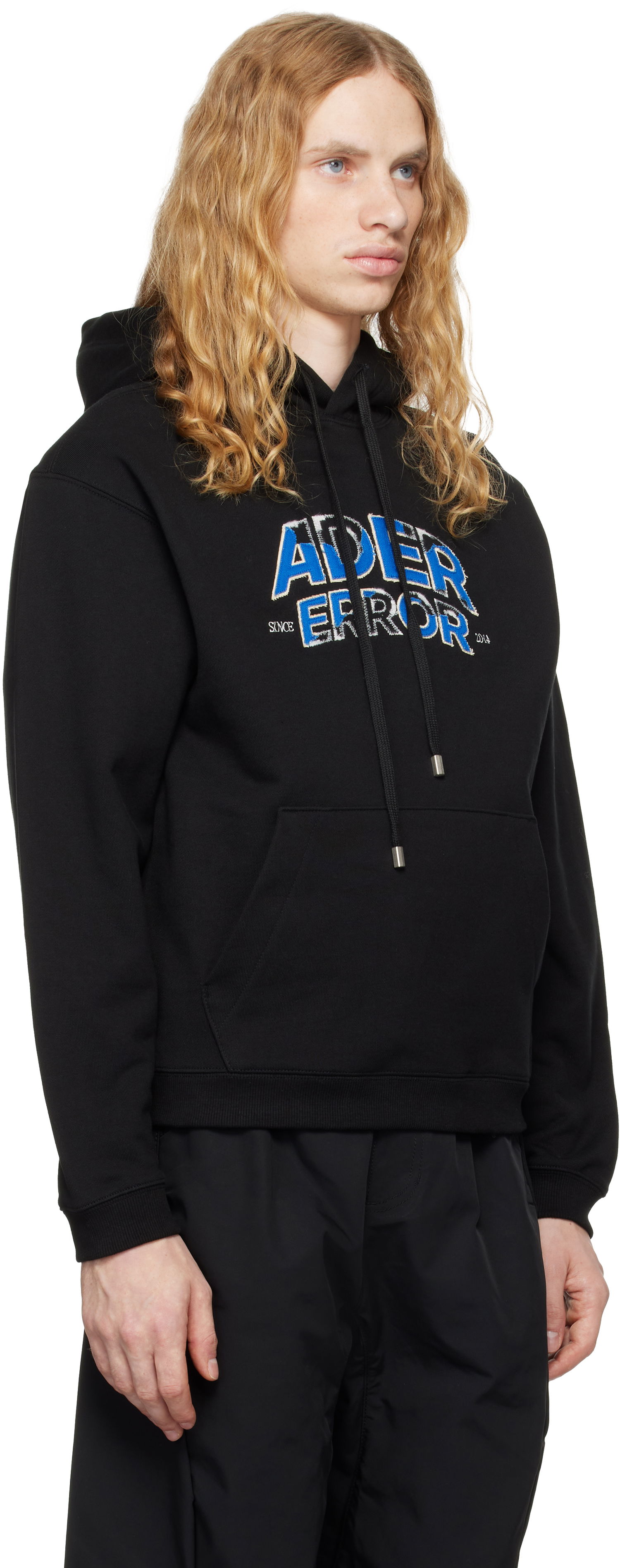 Dukserice ADER ERROR Distressed Logo Graphic Print Hoodie Crna | BN25FYHD0101BK, 1
