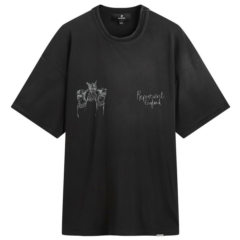 Majica kratkih rukava Represent Clo Hand Drawn Thoroughbred Dogs T-Shirt Crna | MLM100383-03