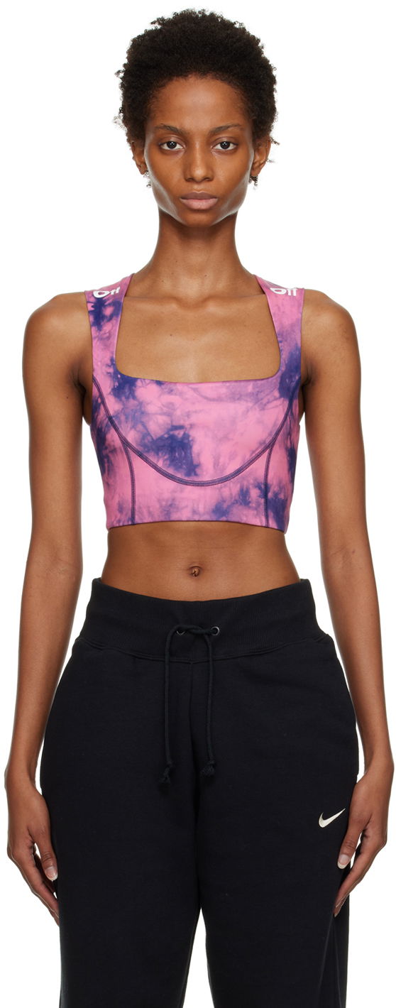 Grudnjak Off-White Off-White Tie-Dye Sports Bra Ružičasta | OWVO054F22JER0023045