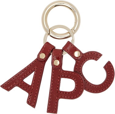Privjesci za ključeve A.P.C. A.P.C. Lettres 'A.P.C.' Leather Keychain Crvena | PXCCK-F63656, 0