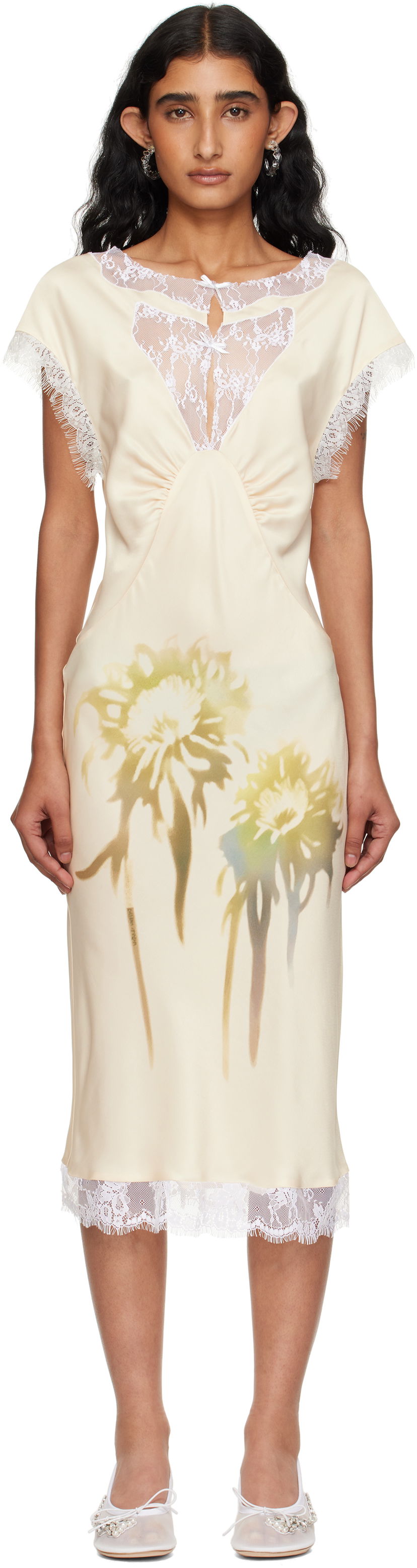 Haljina Collina Strada Collina Strada Waterlily Midi Dress Bež | XX4045