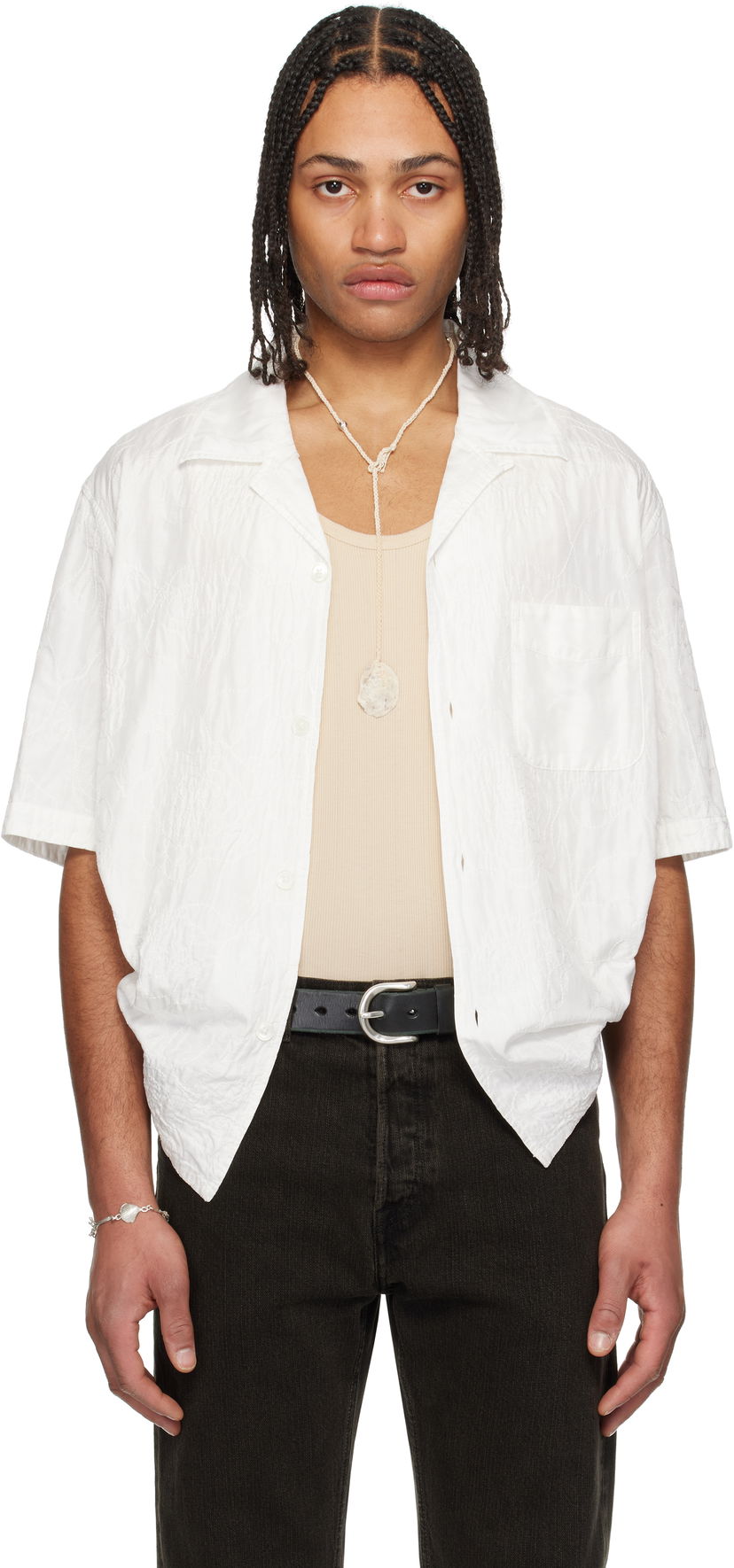 Košulja OUR LEGACY Our Legacy Heusen Short Sleeve Shirt Bijela | M2252HWF