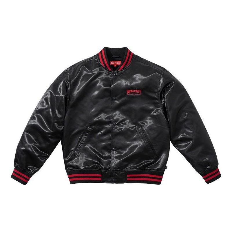 Bomber jakna Supreme Varsity Satin Jacket Crna | SUP-FW21-211