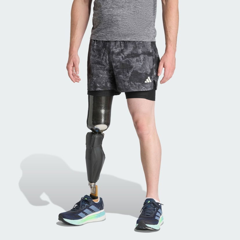 Kratke hlače adidas Performance Own The Run Spray Dye 2-in-1 Shorts Crna | JN9680
